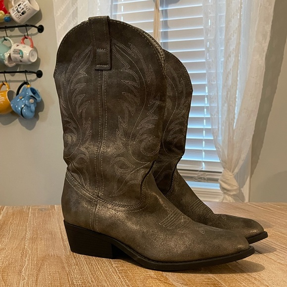 Rampage Metallic Western Boots - Picture 1 of 5